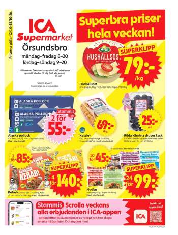 ICA reklamblad - 12/10 2026 - 18/10 2026.