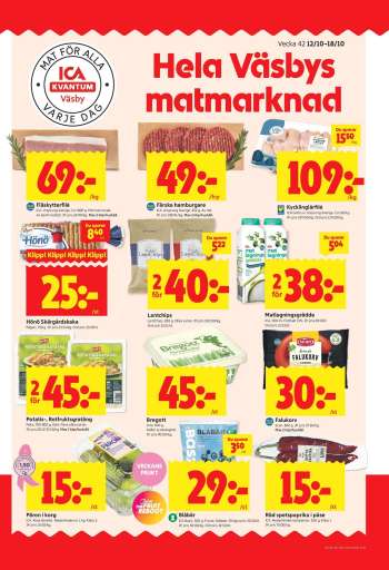 ICA reklamblad - 12/10 2026 - 18/10 2026.