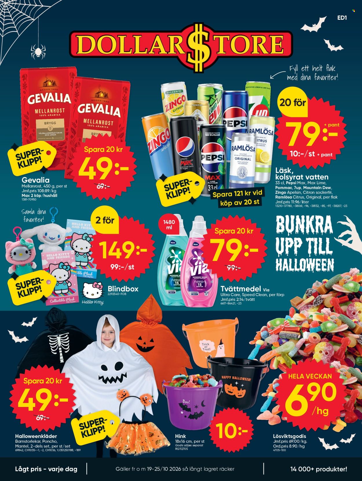 DollarStore reklamblad - 19/10 2026 - 25/10 2026. Sida 1