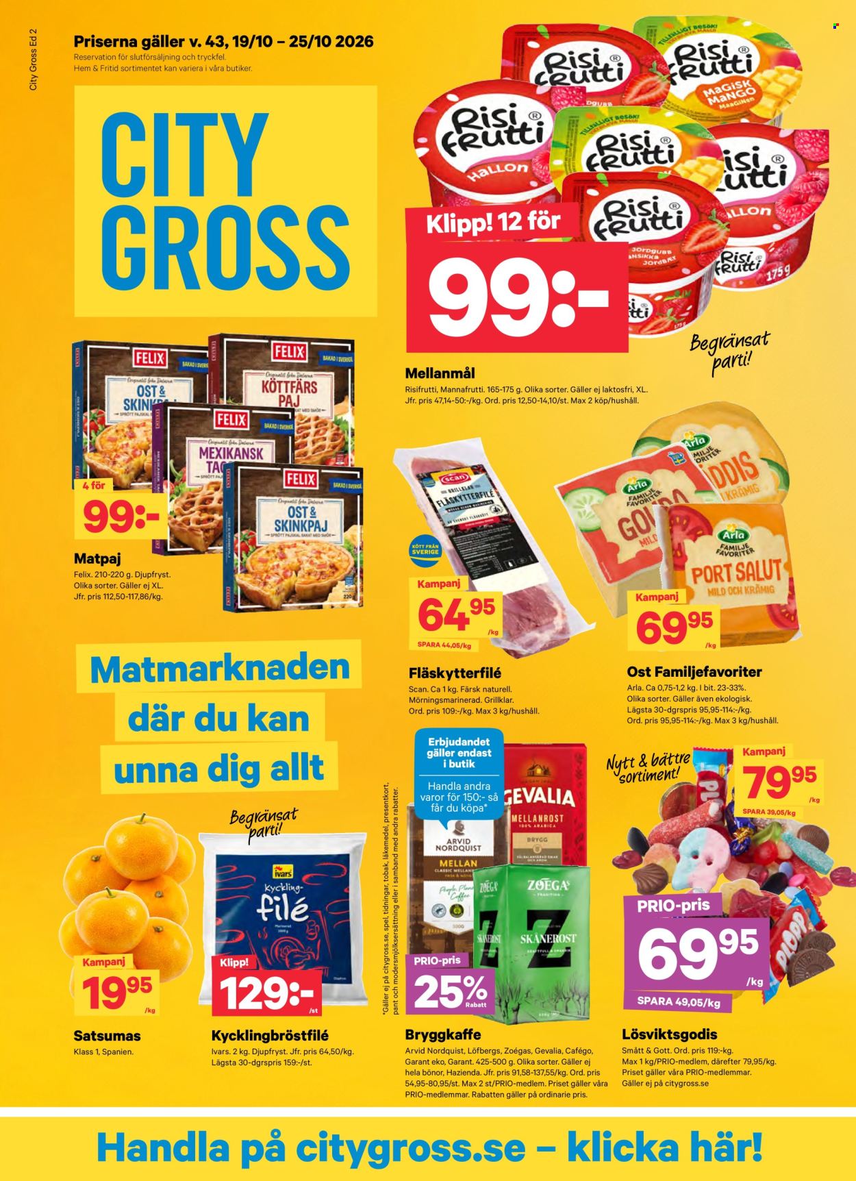 City Gross reklamblad - 19/10 2026 - 25/10 2026. Sida 1
