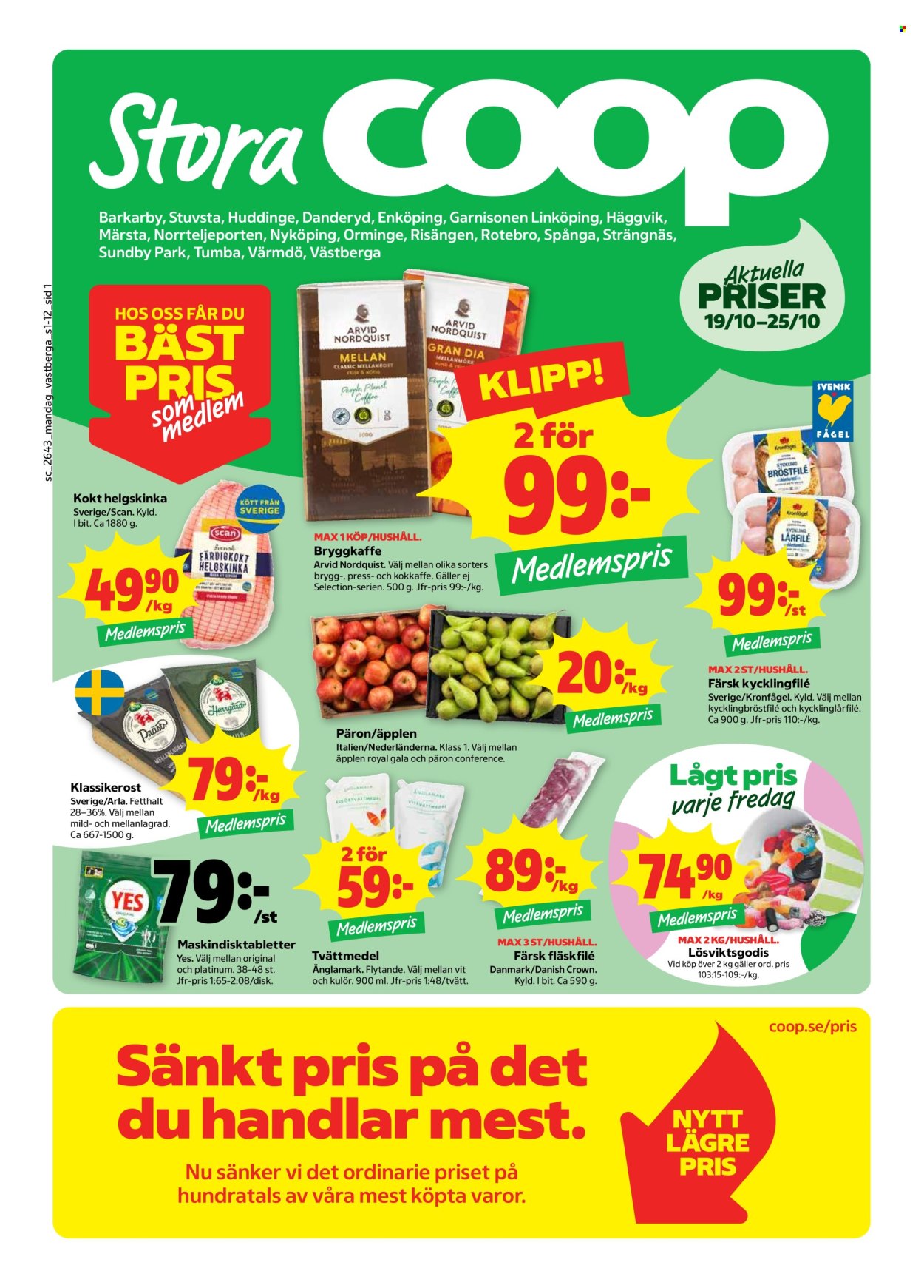 Stora Coop reklamblad - 19/10 2026 - 25/10 2026. Sida 1
