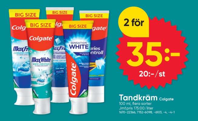 Tandkräm Colgate
