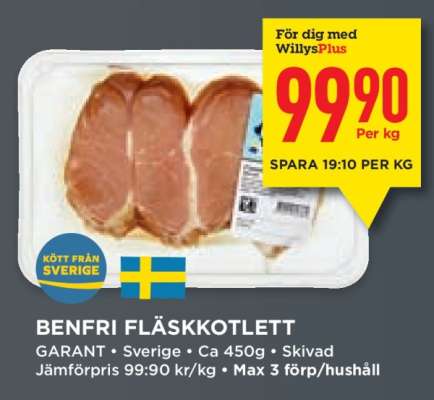 BENFRI FLÄSKKOTLETT
