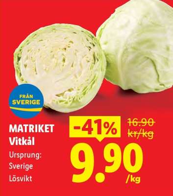 Matriket Vitkål