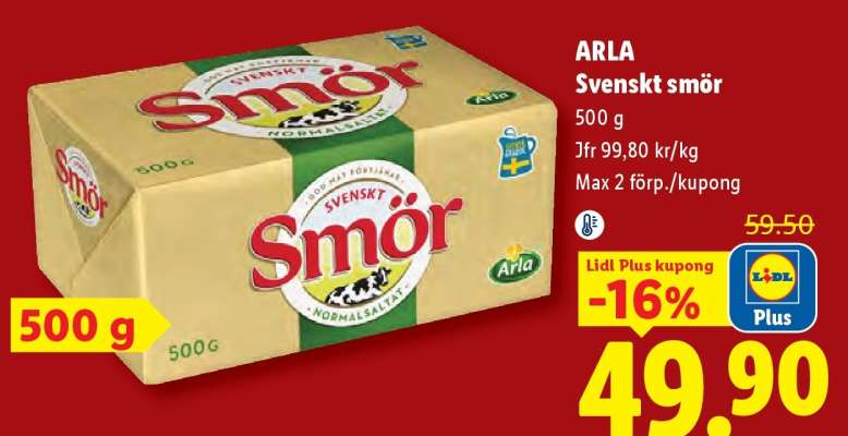 Arla svenskt smör