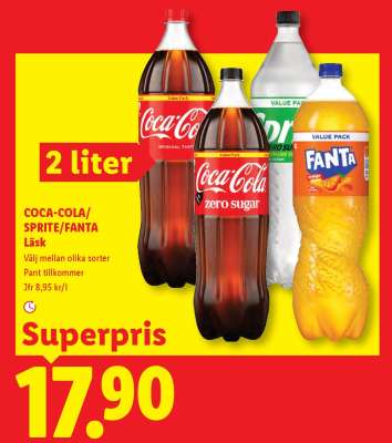 Coca-Cola/Sprite/Fanta läsk