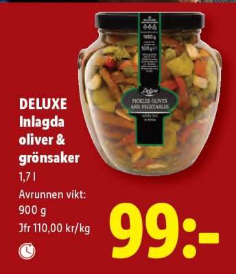 DELUXE Inlagda oliver & grönsaker