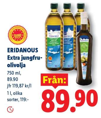ERIDANOUS Extra jungfru-olivolja