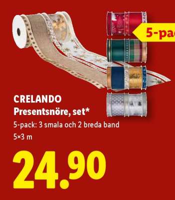 CRELANDO Presentsnöre, set