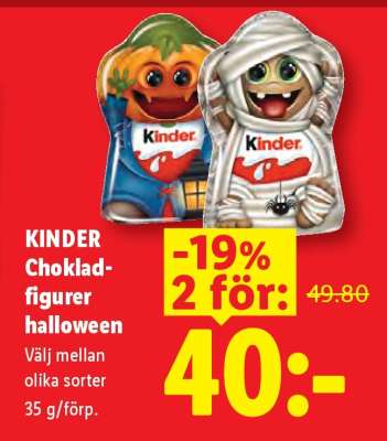 KINDER Chokladfigurer halloween