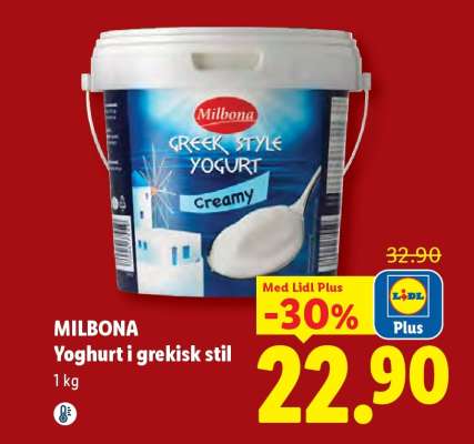MILBONA Yoghurt i grekisk stil
