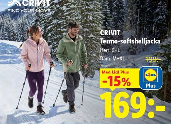 CRIVIT Termo-softshelljacka