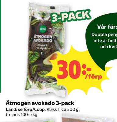 Ätmogen avokado 3-pack