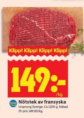 Nötstek av Fransyska