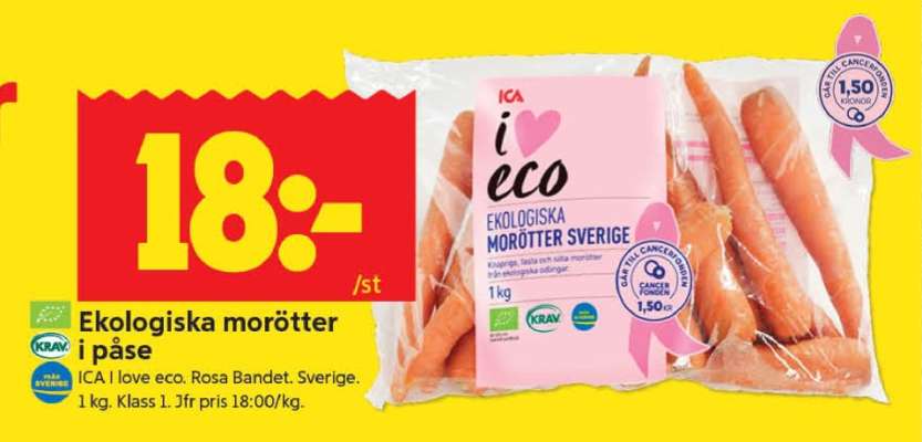 Ekologiska Morötter i Påse