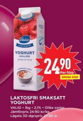 Laktosfri Smaksatt Yoghurt