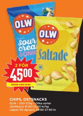 Chips, Ostsnacks