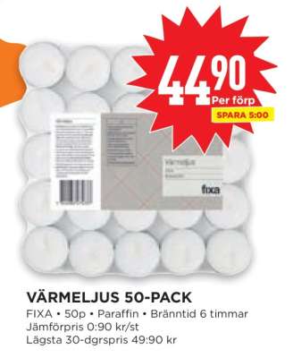VÄRMELJUS 50-PACK