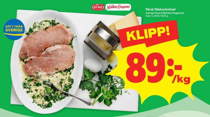 FÄRSK FLÄSKSCHNITZEL