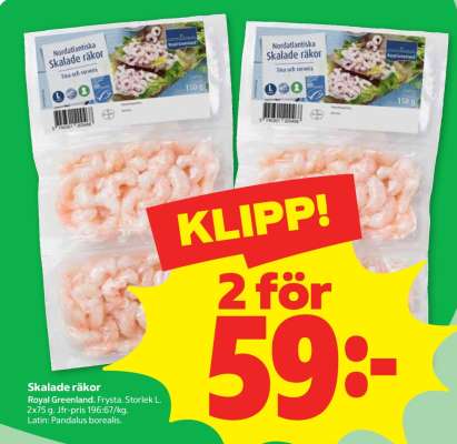 Skalade Räkor