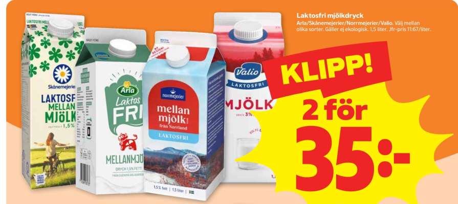 LAKTOSFRI MJÖLKDRYCK