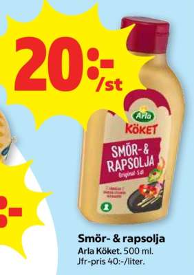 Smör- & rapsolja
