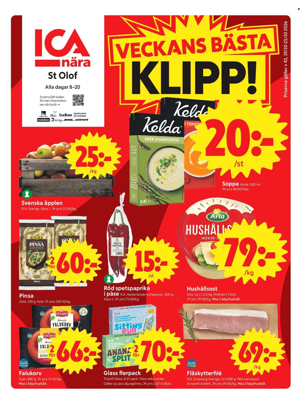 ICA reklamblad - 19/10 2026 - 25/10 2026. Sida 1