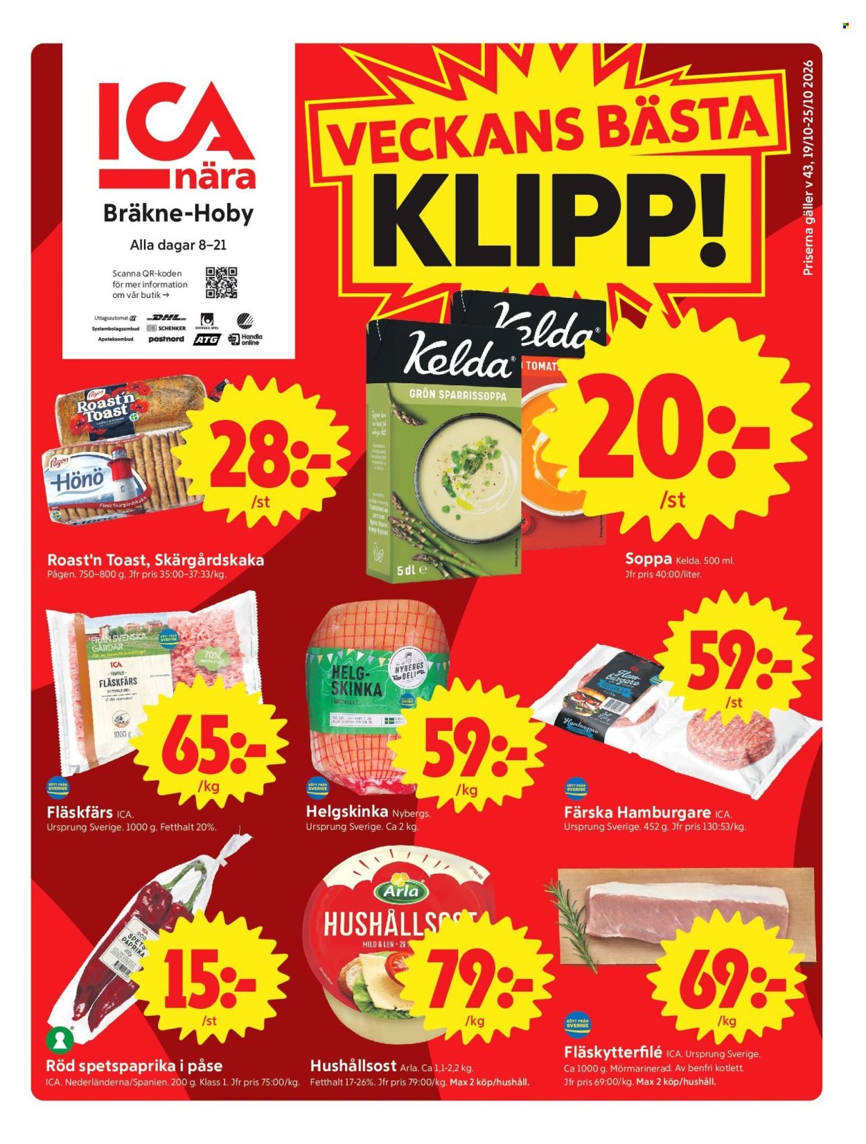 ICA reklamblad - 19/10 2026 - 25/10 2026. Sida 1