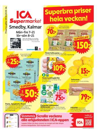 ICA reklamblad - 19/10 2026 - 25/10 2026.