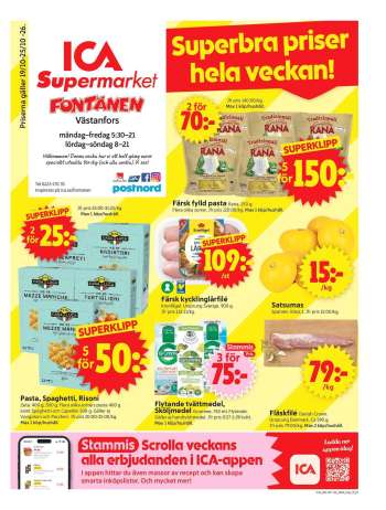 ICA reklamblad - 19/10 2026 - 25/10 2026.