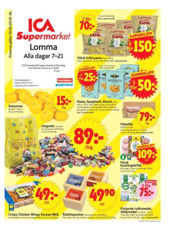 ICA reklamblad - 19/10 2026 - 25/10 2026.