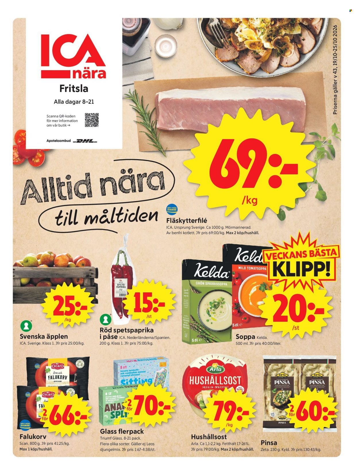 ICA reklamblad - 19/10 2026 - 25/10 2026. Sida 1