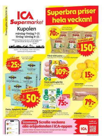 ICA reklamblad - 19/10 2026 - 25/10 2026.