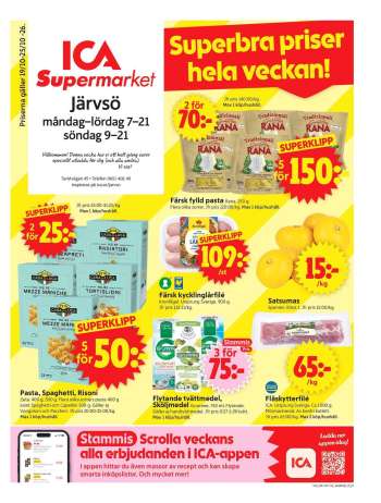 ICA reklamblad - 19/10 2026 - 25/10 2026.