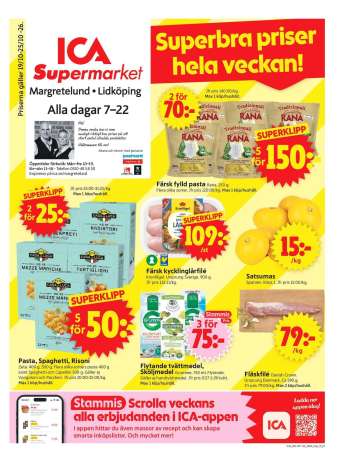 ICA reklamblad - 19/10 2026 - 25/10 2026.