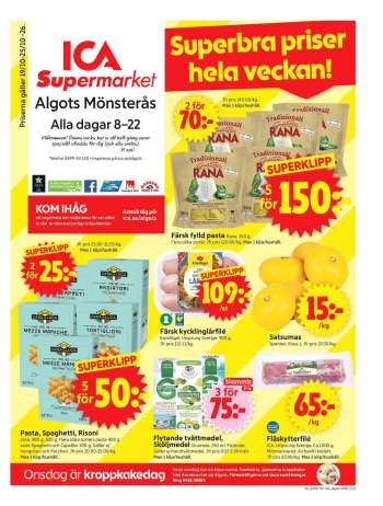 ICA reklamblad - 19/10 2026 - 25/10 2026.