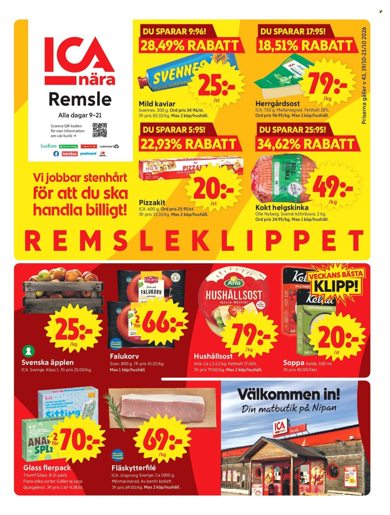 ICA reklamblad - 19/10 2026 - 25/10 2026. Sida 1