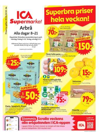 ICA reklamblad - 19/10 2026 - 25/10 2026.