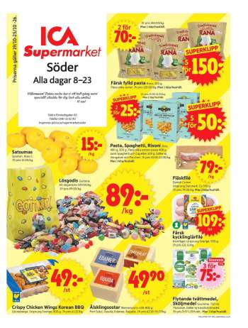 ICA reklamblad - 19/10 2026 - 25/10 2026.