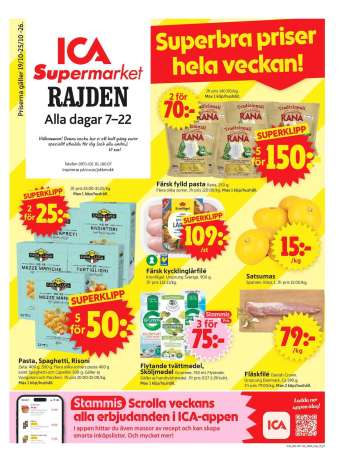 ICA reklamblad - 19/10 2026 - 25/10 2026.