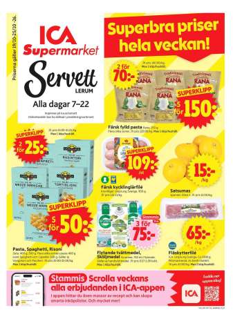 ICA reklamblad - 19/10 2026 - 25/10 2026.