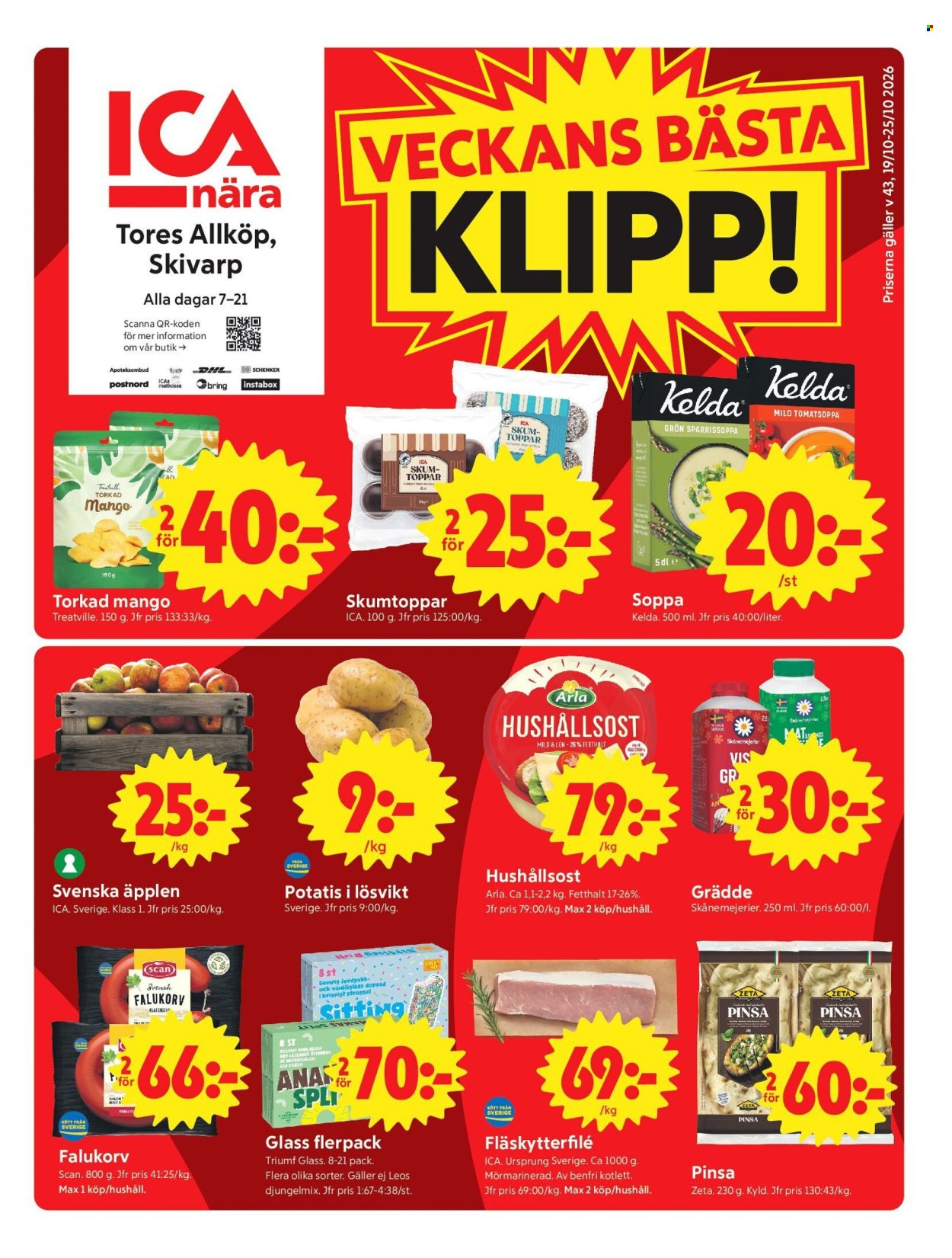ICA reklamblad - 19/10 2026 - 25/10 2026. Sida 1
