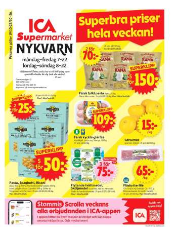 ICA reklamblad - 19/10 2026 - 25/10 2026.