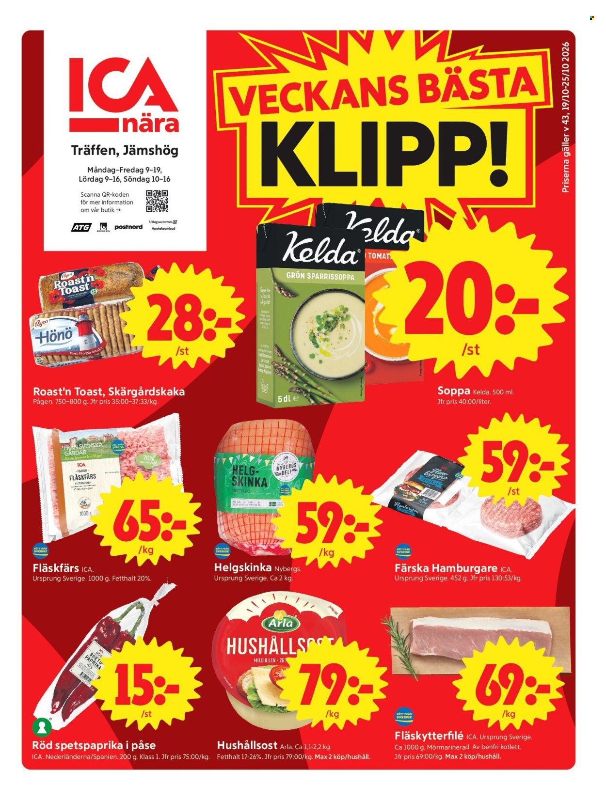 ICA reklamblad - 19/10 2026 - 25/10 2026. Sida 1