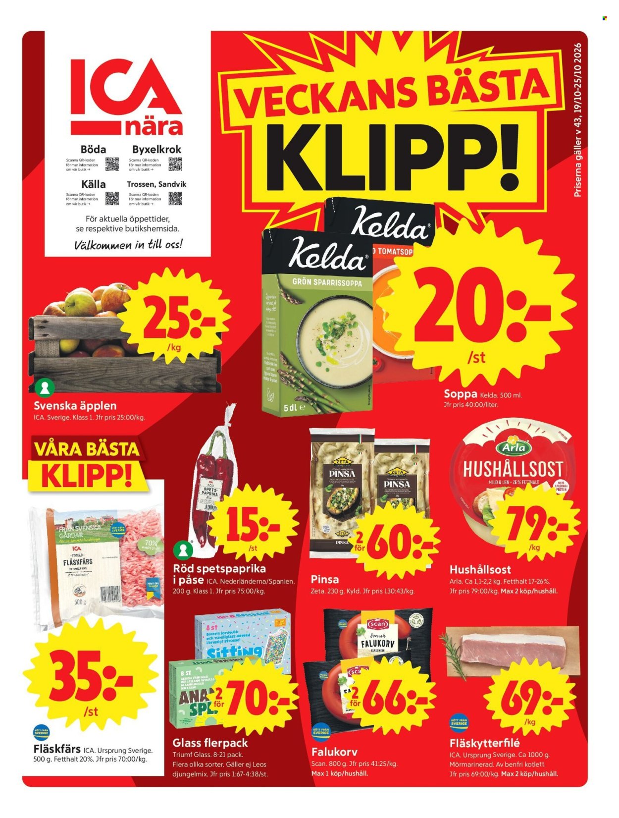 ICA reklamblad - 19/10 2026 - 25/10 2026. Sida 1