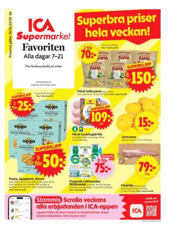 ICA reklamblad - 19/10 2026 - 25/10 2026.