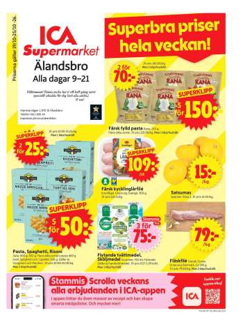 ICA reklamblad - 19/10 2026 - 25/10 2026.