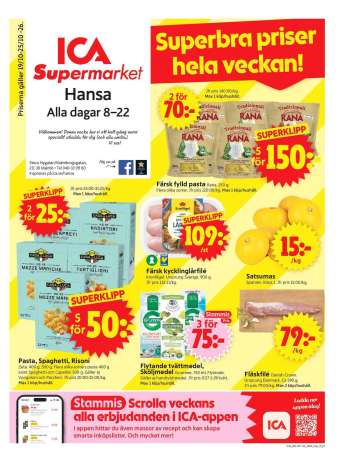 ICA reklamblad - 19/10 2026 - 25/10 2026.