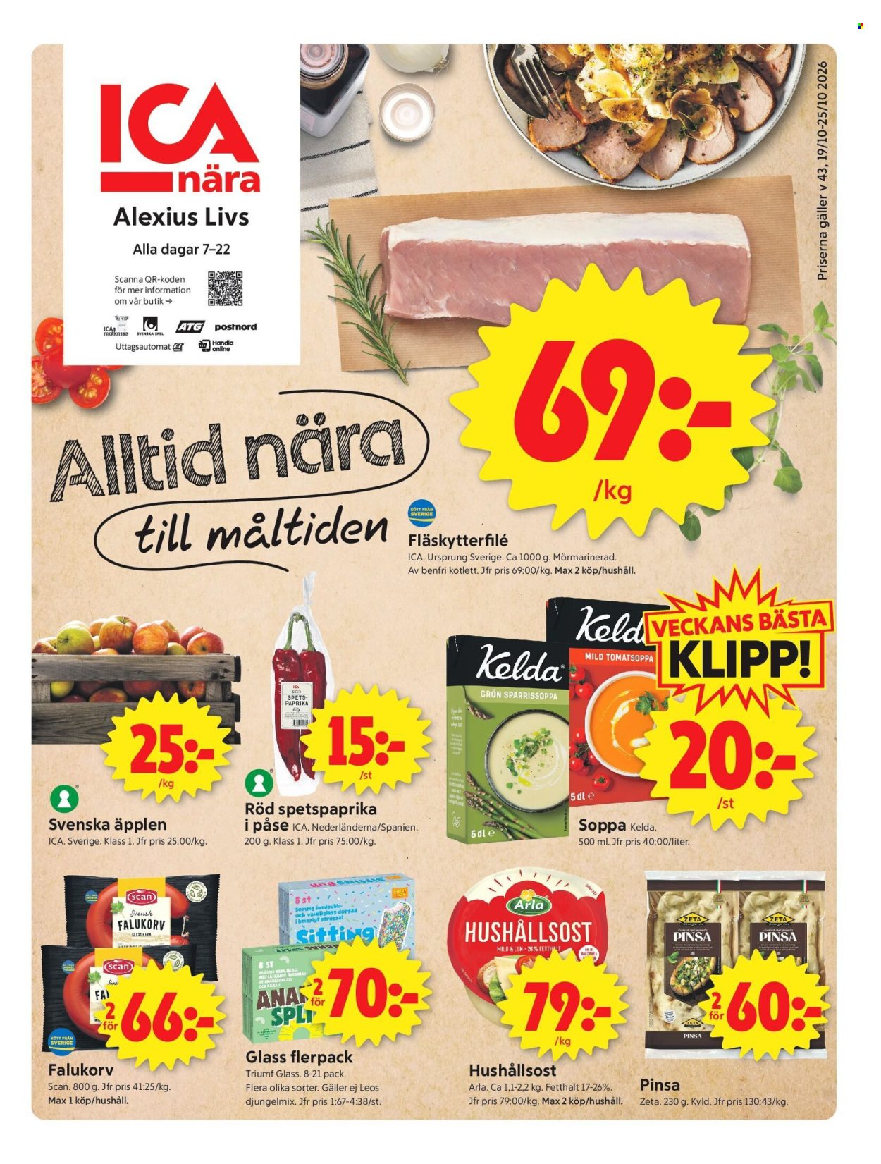 ICA reklamblad - 19/10 2026 - 25/10 2026. Sida 1