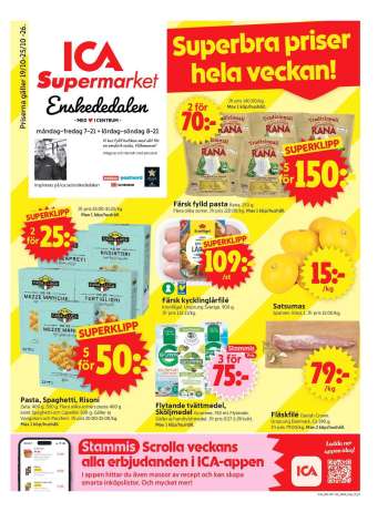 ICA reklamblad - 19/10 2026 - 25/10 2026.